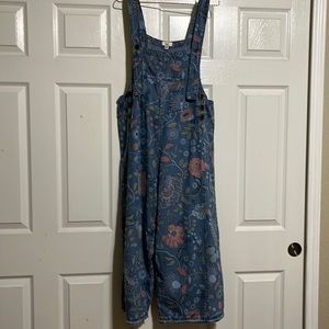 Artist floral overalls